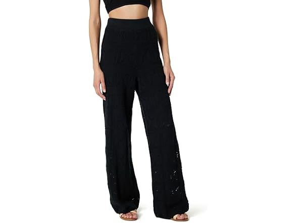 The Drop Women Diza Pull Flare Leg Crochet Pant - Gallery 16