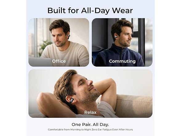 LC-dolida Open-Ear Earbuds LED Display