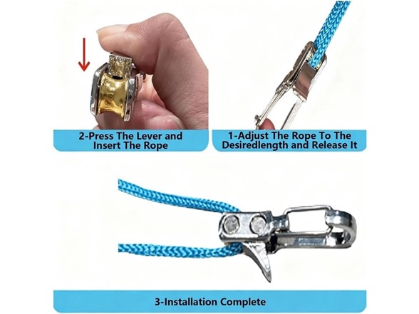 Outdoor Rope Tightener Kit with 6-Pack Roller Cinching Tool