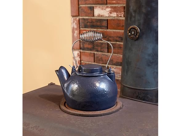 Blue-Black Enameled Humidifying Kettle