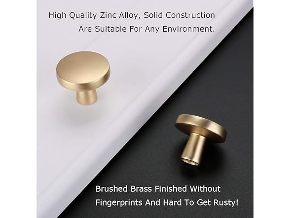 homdiy Gold Cabinet Knobs, 10 Pack