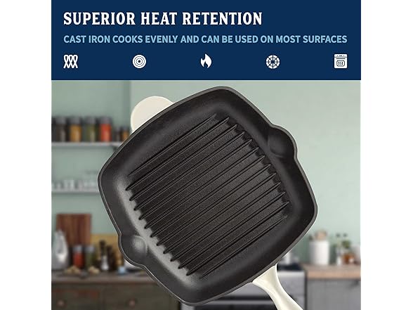 Country Living Enameled Cast Iron11-Inch, Cream