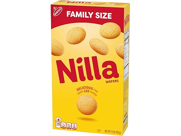 NILLA Wafers Cookies, Vanilla Wafers, Family Size, 15 oz
