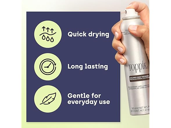 3PK Toppik Colored Hair Thickener, 5.1 oz