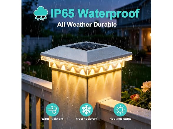Brightever 12-Pack Solar Post Cap Lights - Gallery 6