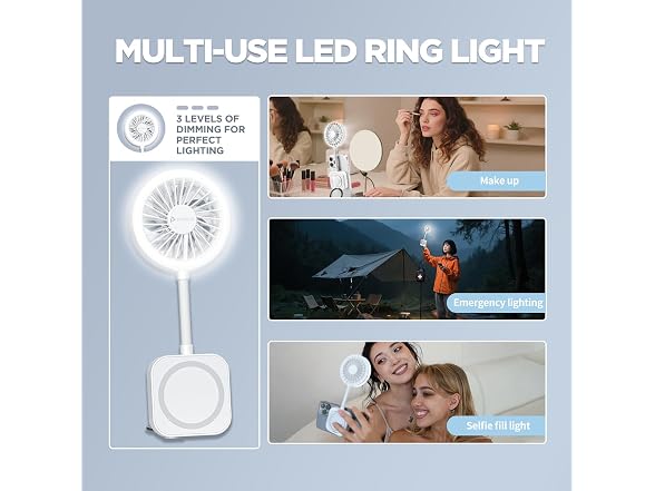 Pursuit FAN-WT Phone Fan with Ring Light 1 or 2pk