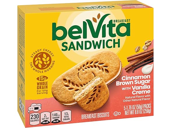 belVita Breakfast Biscuit Sandwiches, Cinnamon