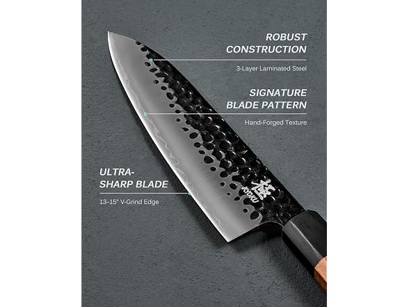 KYOKU 8" Rosewood Handle Chef Knife
