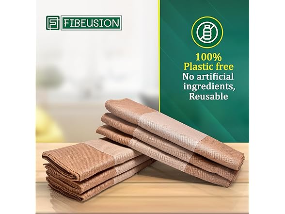 FIBEUSION Burlap Table Runners (Pack of 6)