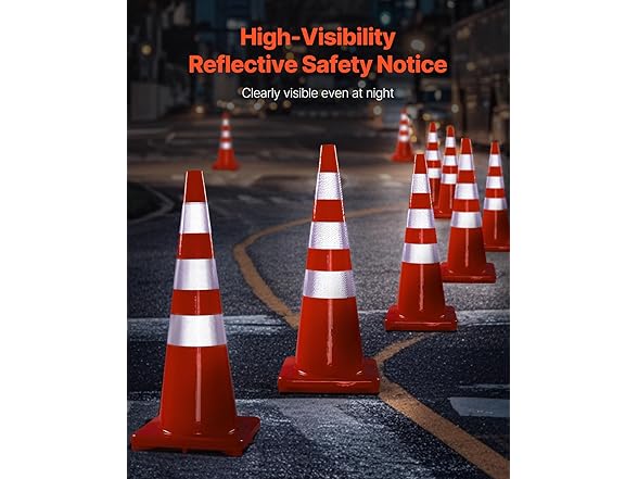 VEVOR Safety Cones, 6 x 36