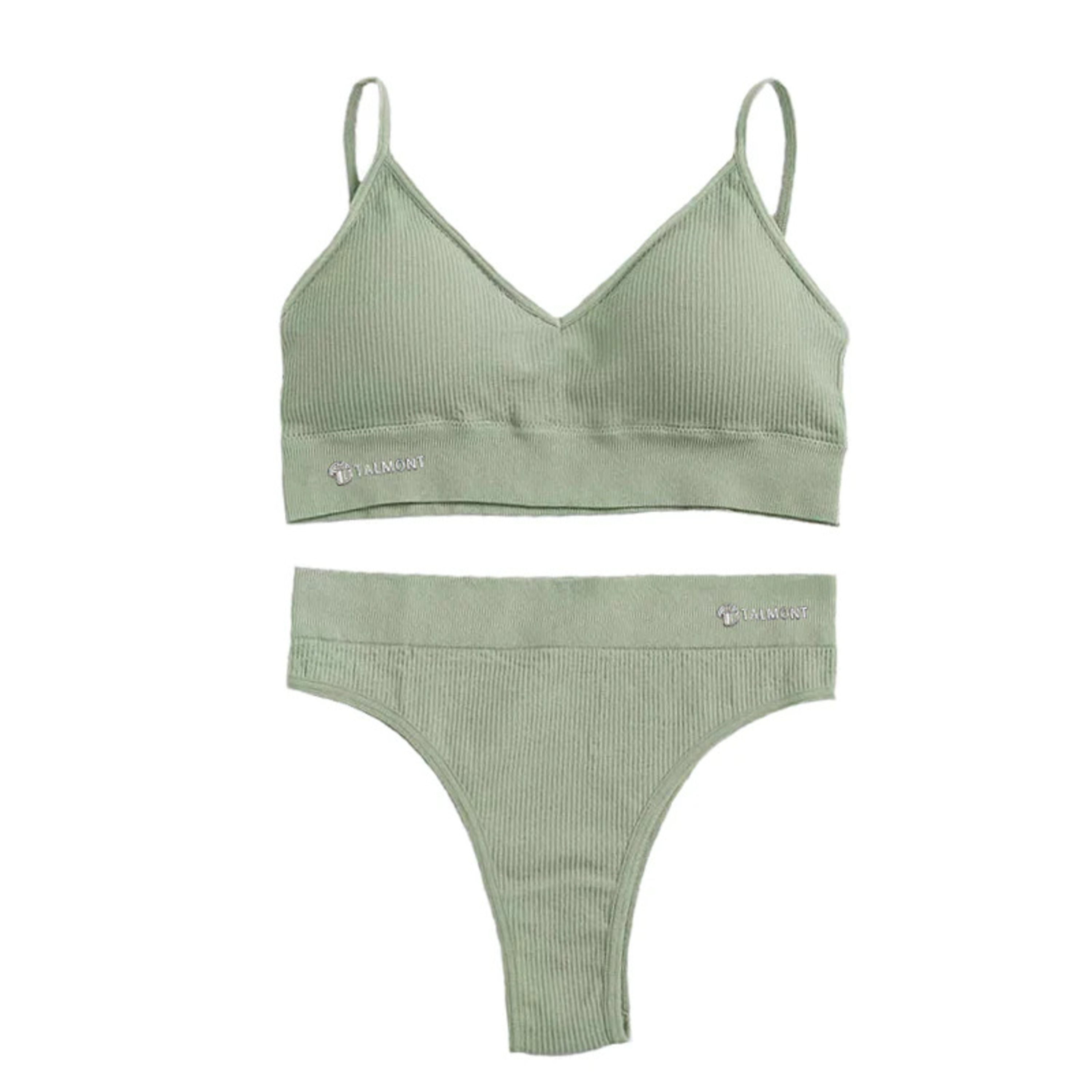 Talmont Seamless Ribbed Bra & Panty Set - Gallery 23