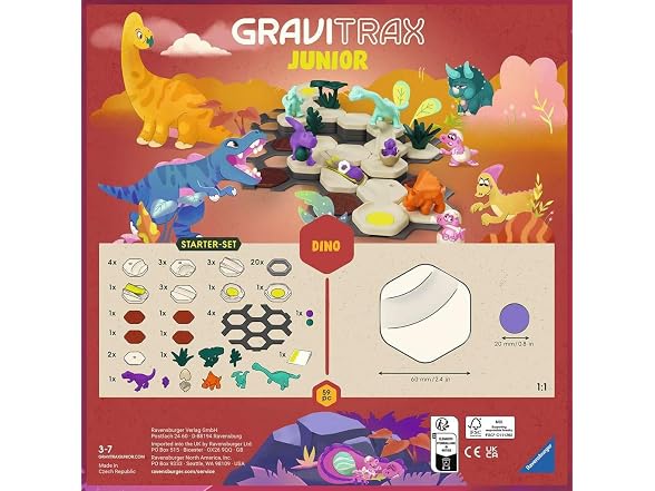 Ravensburger GraviTrax Junior Starter‑Set - Dino - 59‑Piece