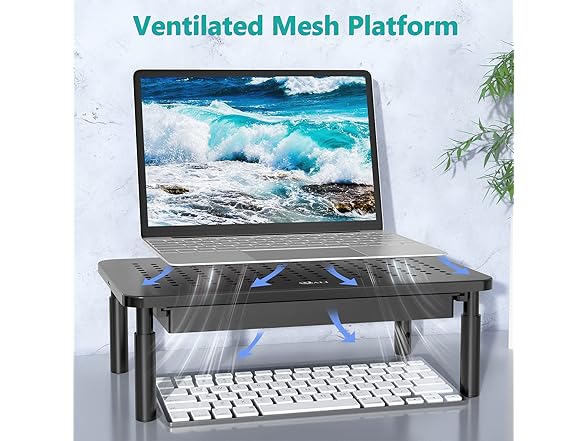 WALI Computer Monitor Stand with Storage
