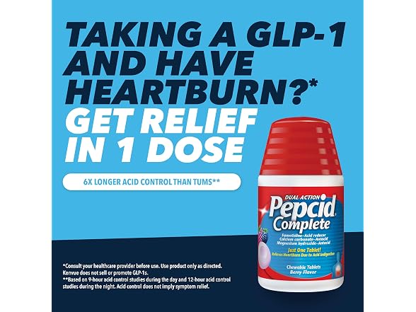 Pepcid Complete Acid Reducer Antacid Berry 50ct
