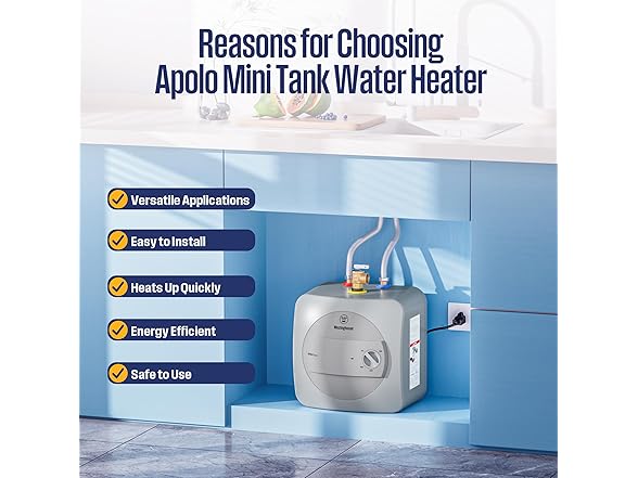 Westinghouse Electric Mini Tank Water Heater - 1.3 Gallon Po (Open Box)