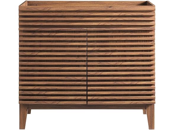 36 in. Render Bathroom Vanity Cabinet, Walnut