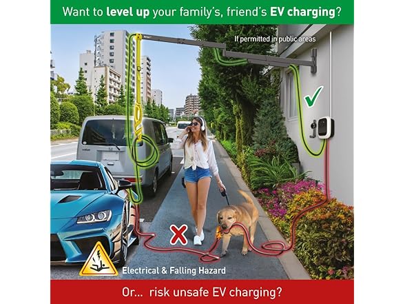 Barkan EV160WM2 63" EV Charging Cable Wall Arm