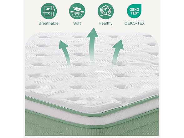 Novilla King Size Mattress, 10 Inch Hybrid