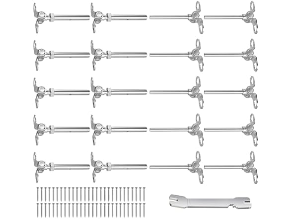 Cable Railing Kit 1/8" Swage Toggle Turnbuckle Hardware