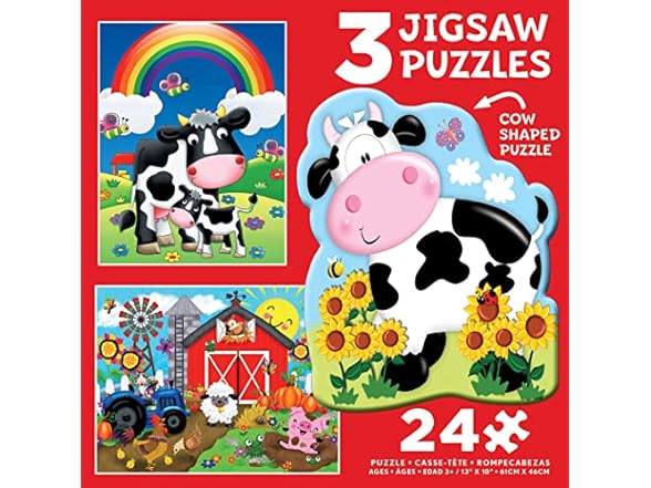 Ceaco Farm - (3) 48 Piece Jigsaw Puzzles
