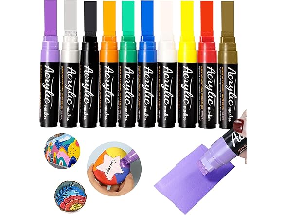 15mm Jumbo Poster Markers (10 pieces)