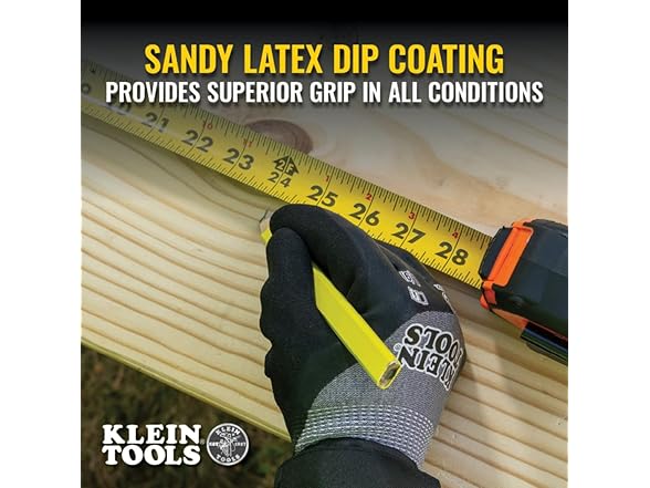 KLEIN TOOLS Klein Tools Winter Work Gloves, Knit Dippe