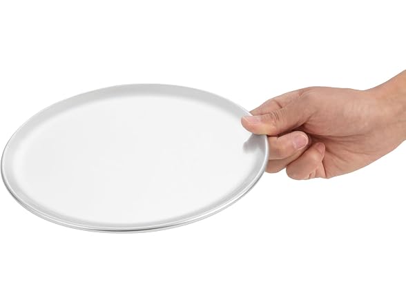 Restaurantware Aluminum Coupe Pizza Pan, 9 In, 12 Pack