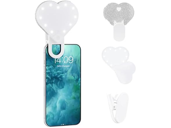 Riki Sweetheart ClipOn LED Makeup Mirror