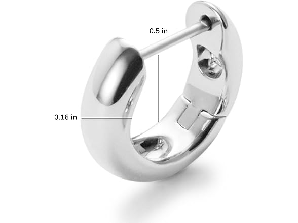 Ana Luisa Giulia Huggie Earrings Rhodium