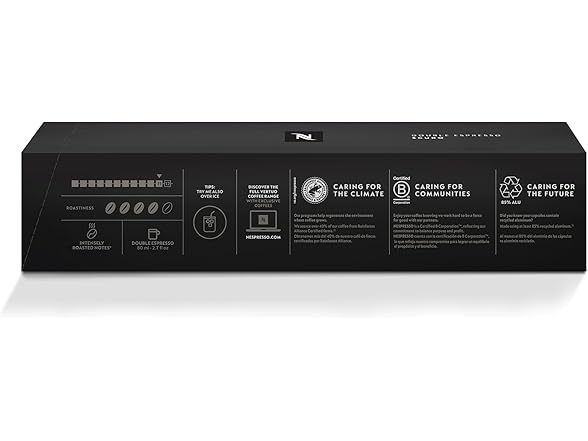 30CT Nespresso Capsules Vertuo, Double Espresso Scuro