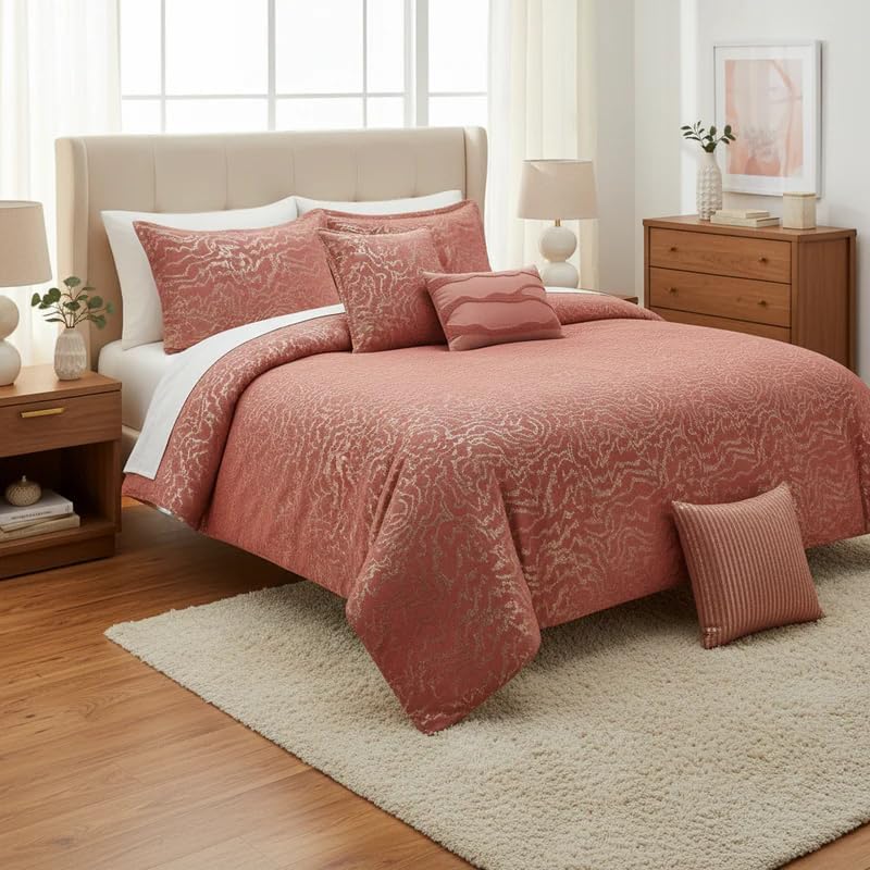 J&V Textiles Botanical 5-Piece Comforter Set - Gallery 14