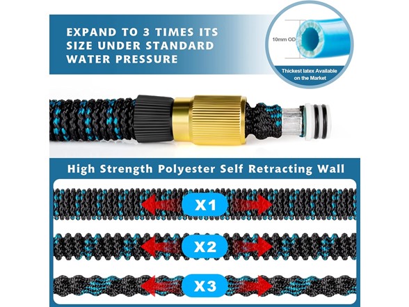 100ft Garden Hose with Spray Nozzle