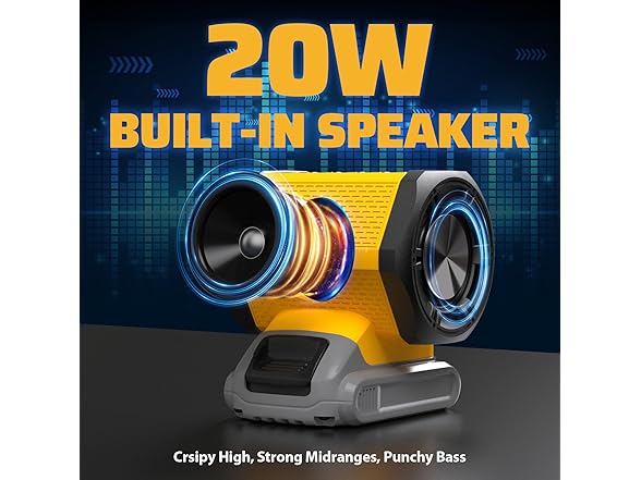 DeWALT 20V Battery Bluetooth Speaker