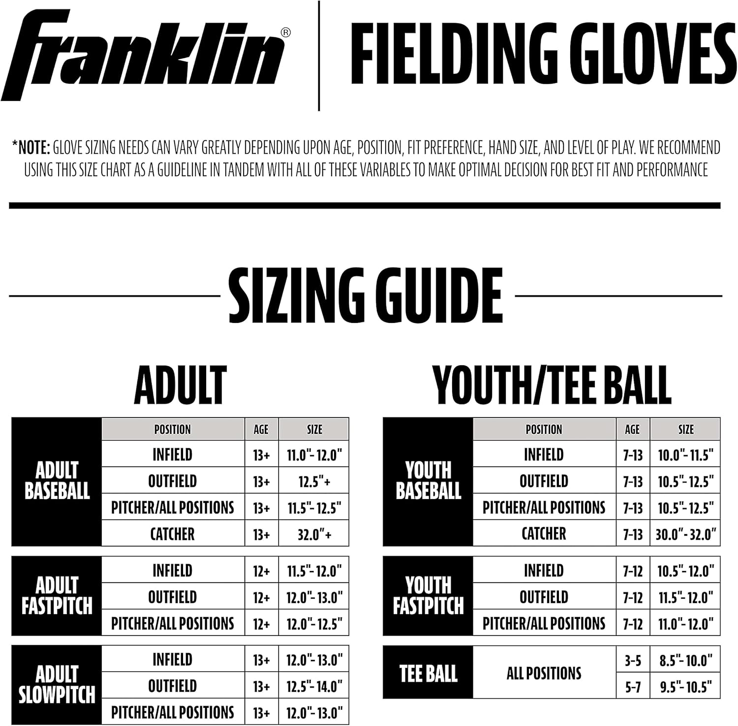 Franklin Sports Baseball Glove - Proflex Adult Baseball + Softball Glove - Gallery 17