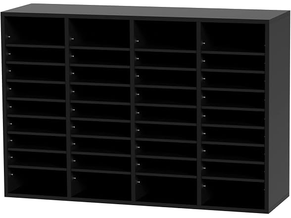 Wood Literature Organizer, 36 Compartments, File