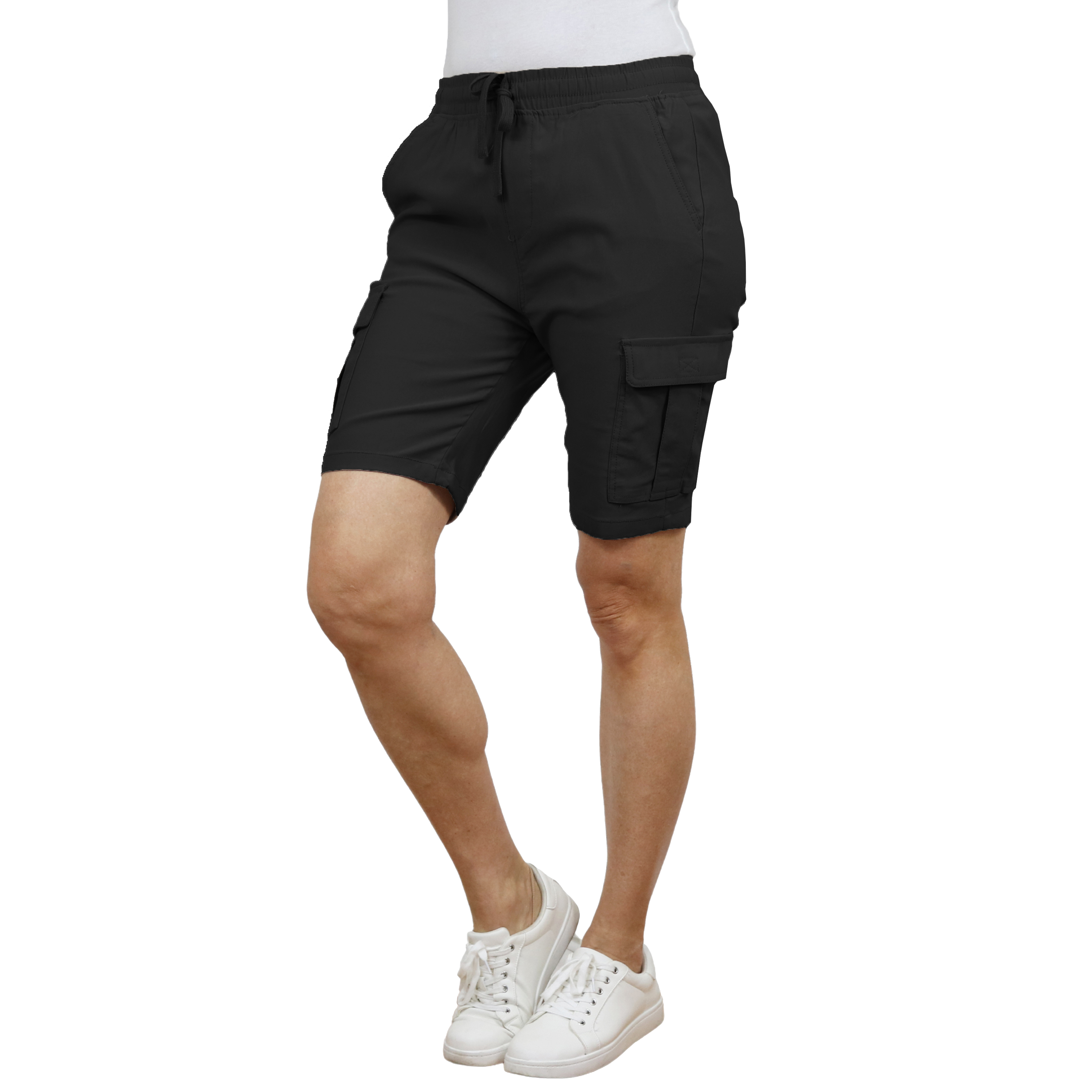Womens Super Stretch Cargo Shorts - Gallery 16