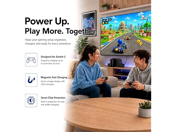 PORTHOLIC Switch 2 Charging Dock for Joycons