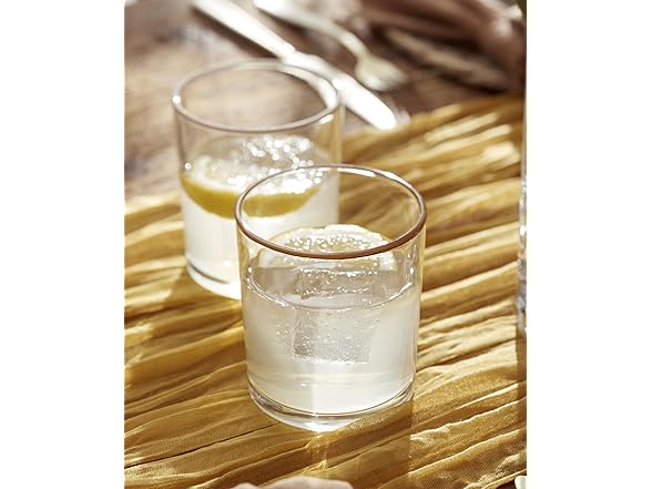 Oneida Glassware, 24 Sever Sunbaked Medium Tumbler, Set of 6