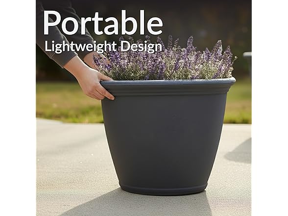 Sunnydaze 20-Inch Anjelica Large Plastic Pot