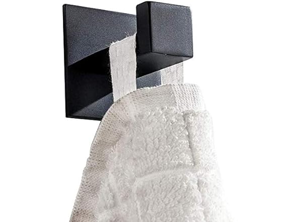 Melairy Towel Hook Steel Black 4pc