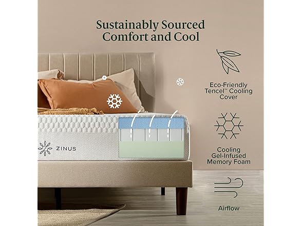 ZINUS 10" Bliss Memory Foam Twin Mattress