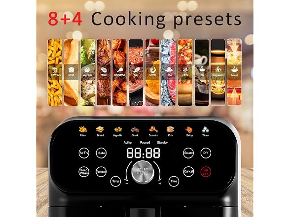 WHUTO Air Fryer,6.3QT Air Fryer Oven 6.3 QT