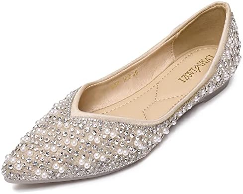 Women's Rhinestone Pointed Toe Flats 