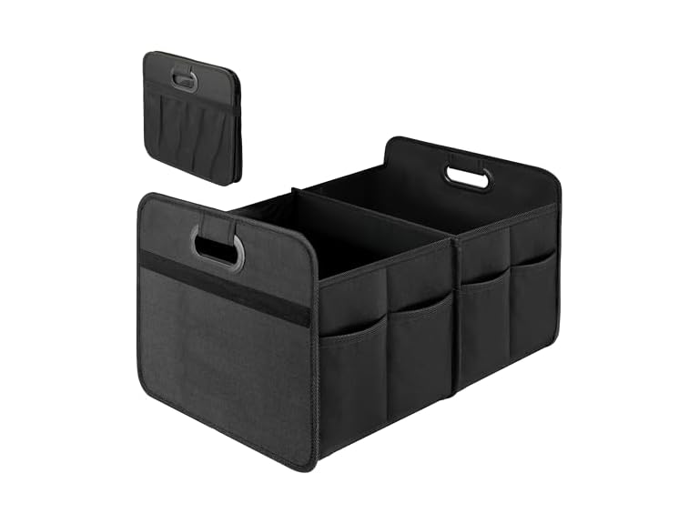 Simple Deluxe Car Trunk Organizer, 2 Compartments