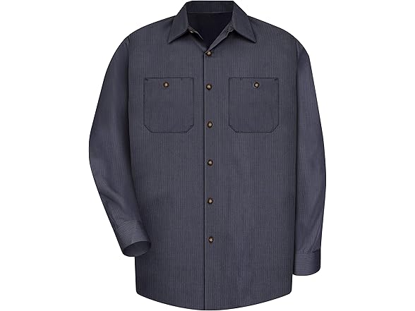 Red Kap Men LS Industrial Work Shirt