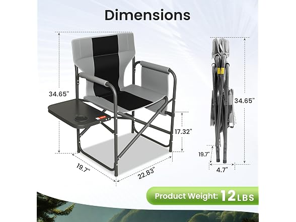Suptinwear Heavy Duty Director Camping Chair