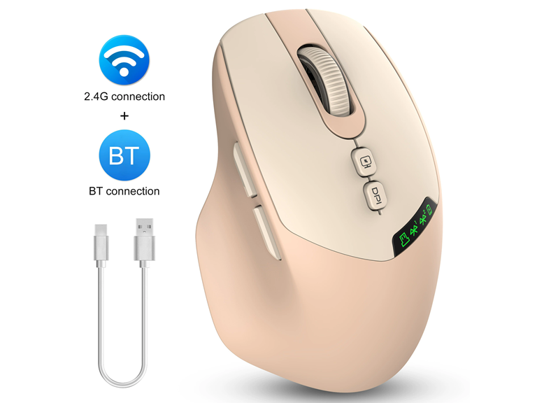 3P 3PX-BTMOUSE-GRY 2.4G+BT Dual Mode Wireless Mou