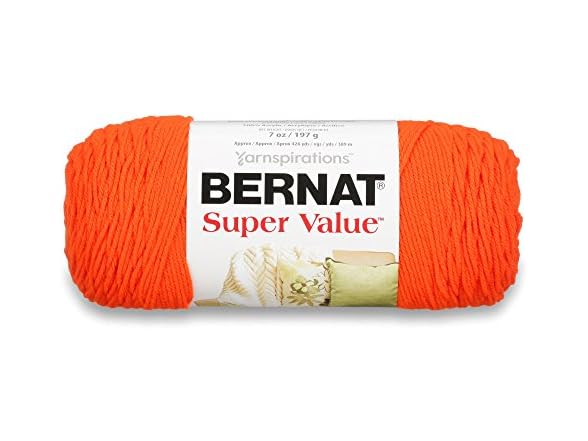 Bernat Super Value Yarn, 5 oz, Carrot, 1