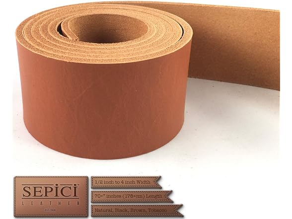 8-9oz Belt Blanks, 1-1/2" (3.8 cm) x