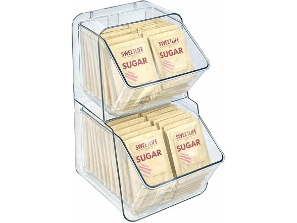 Azar Displays 556760-2PK Two-Tier Clear Organizer